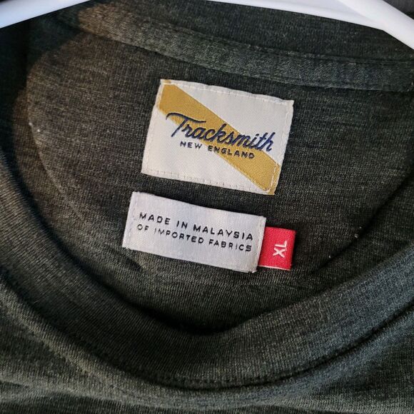 Tracksmith Off Roads Crew Shirt Mens Xlarge Olive Merino Long Sleeve Running - Picture 2 of 8